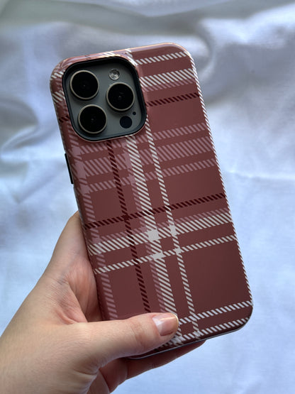 Plaid in Hazelnut Mocha iPhone Case - Aura Shell