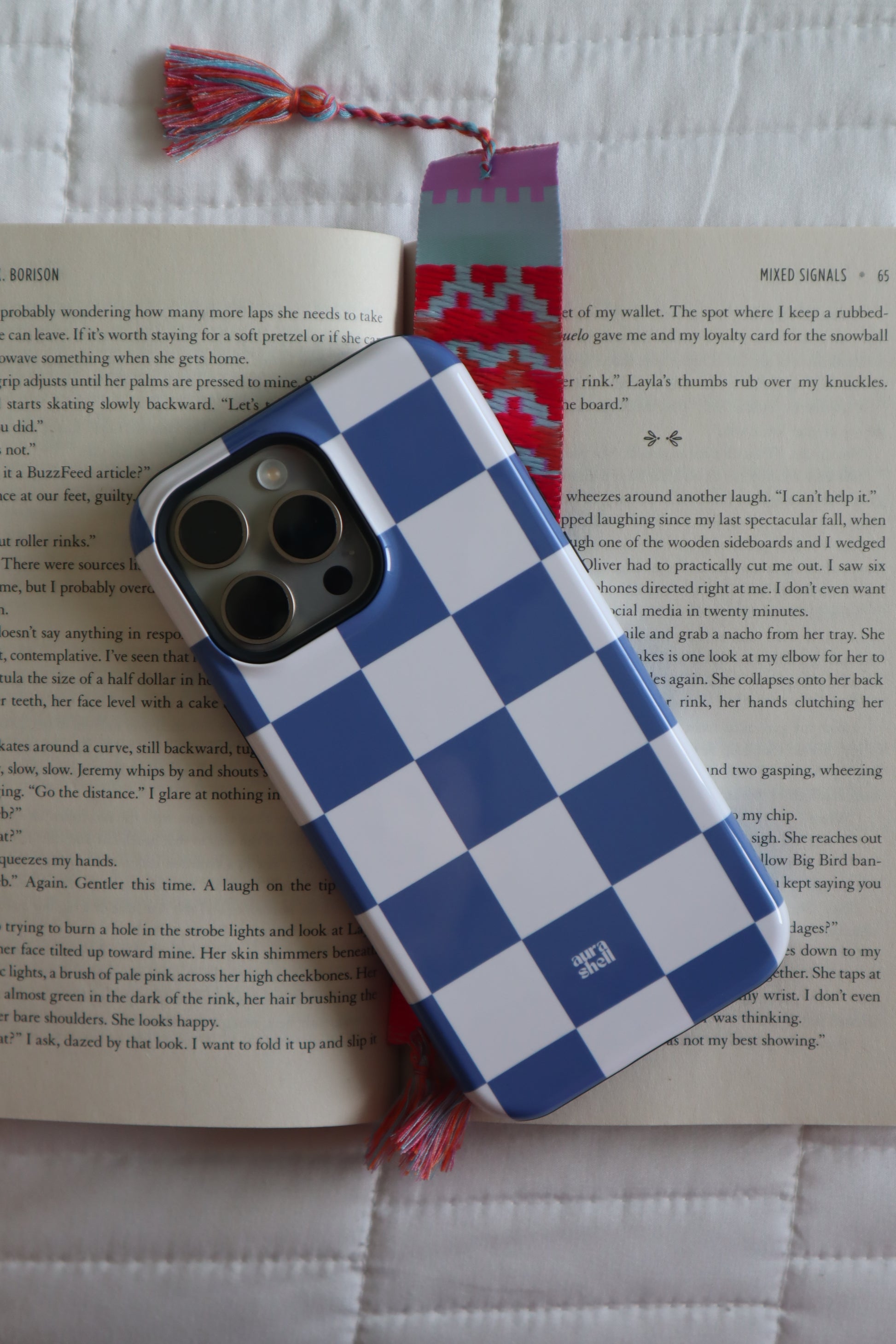 Checkers in Denim iPhone Case - Aura Shell