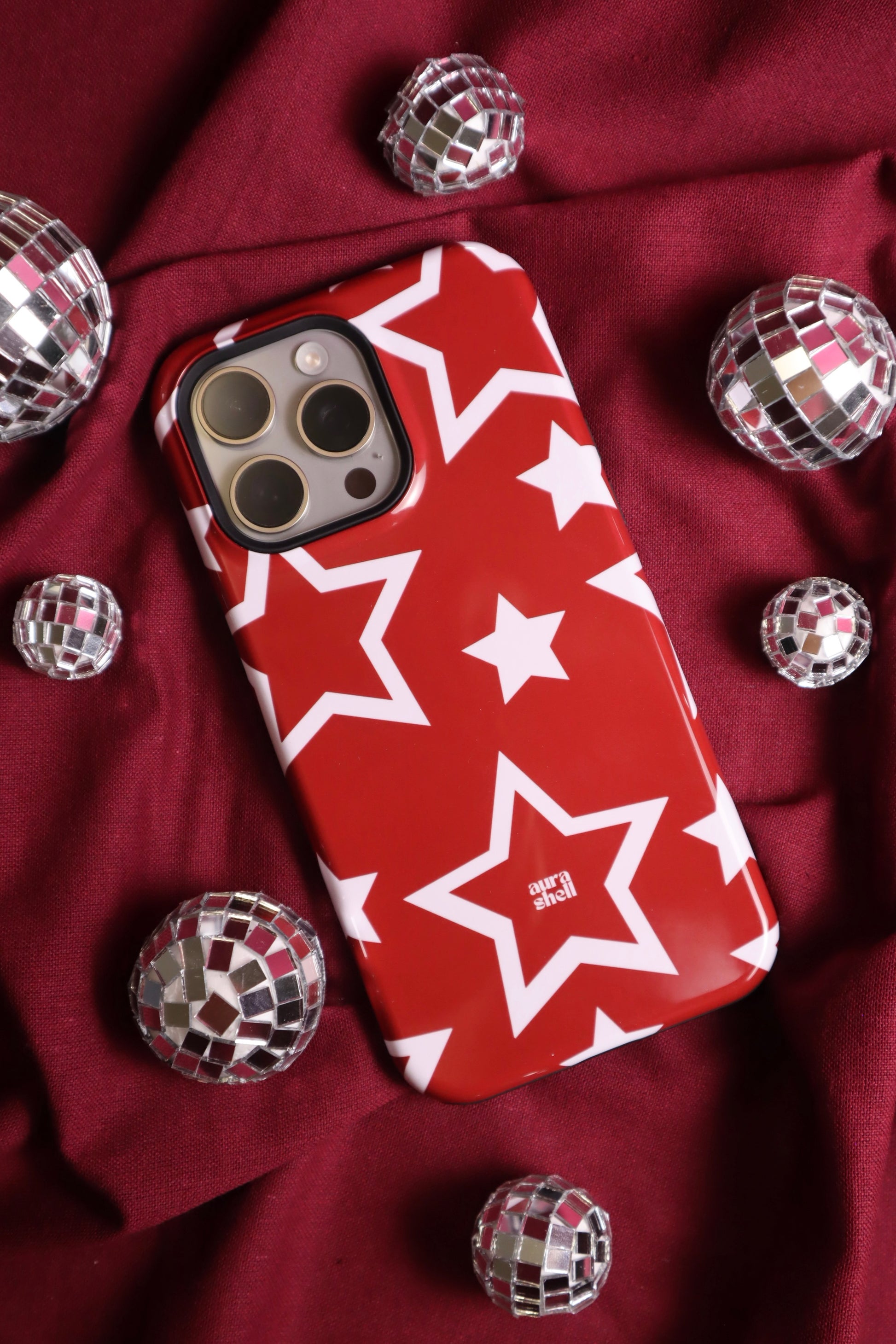 Stars in Red Wine iPhone Case - Aura Shell