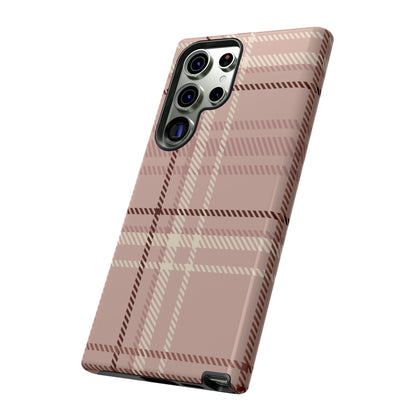 Plaid in Vanilla Iced Latte Samsung Galaxy Case