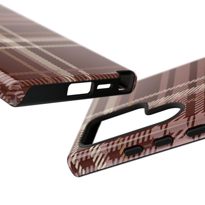 Plaid in Black Coffee Samsung Galaxy Case