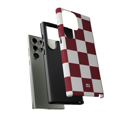 Checkers in Red Wine Samsung Galaxy Case