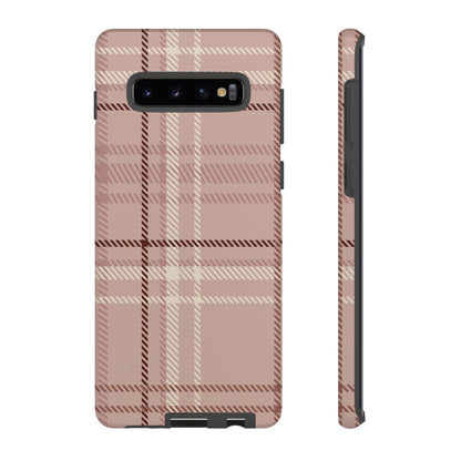 Plaid in Vanilla Iced Latte Samsung Galaxy Case