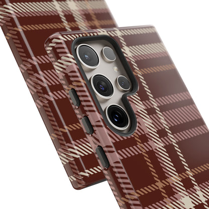 Plaid in Black Coffee Samsung Galaxy Case