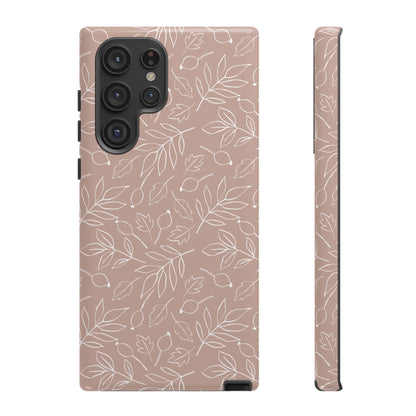 Falling Leaves in Vanilla Iced Latte Samsung Galaxy Case