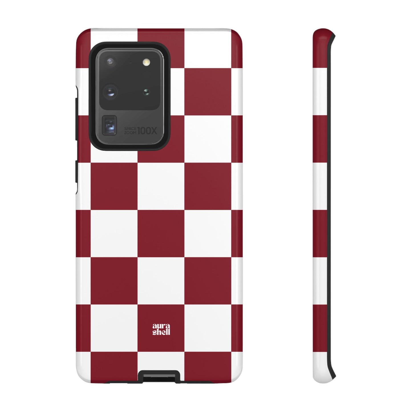 Checkers in Red Wine Samsung Galaxy Case