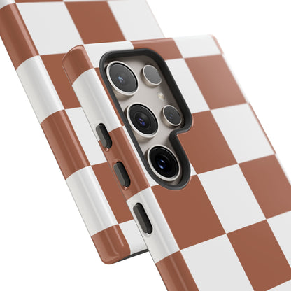 Checkers in Terracotta Samsung Galaxy Case