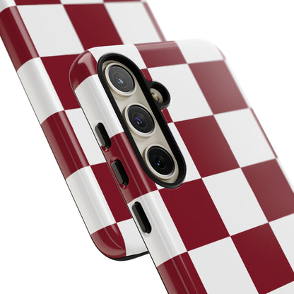 Checkers in Red Wine Samsung Galaxy Case