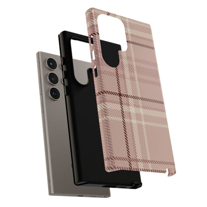 Plaid in Vanilla Iced Latte Samsung Galaxy Case