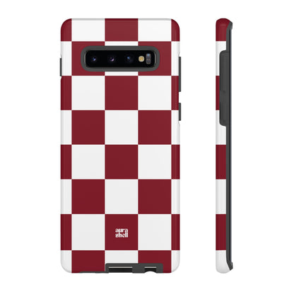 Checkers in Red Wine Samsung Galaxy Case