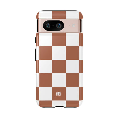 Checkers in Terracotta Google Pixel Case