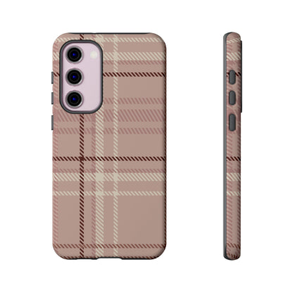 Plaid in Vanilla Iced Latte Samsung Galaxy Case