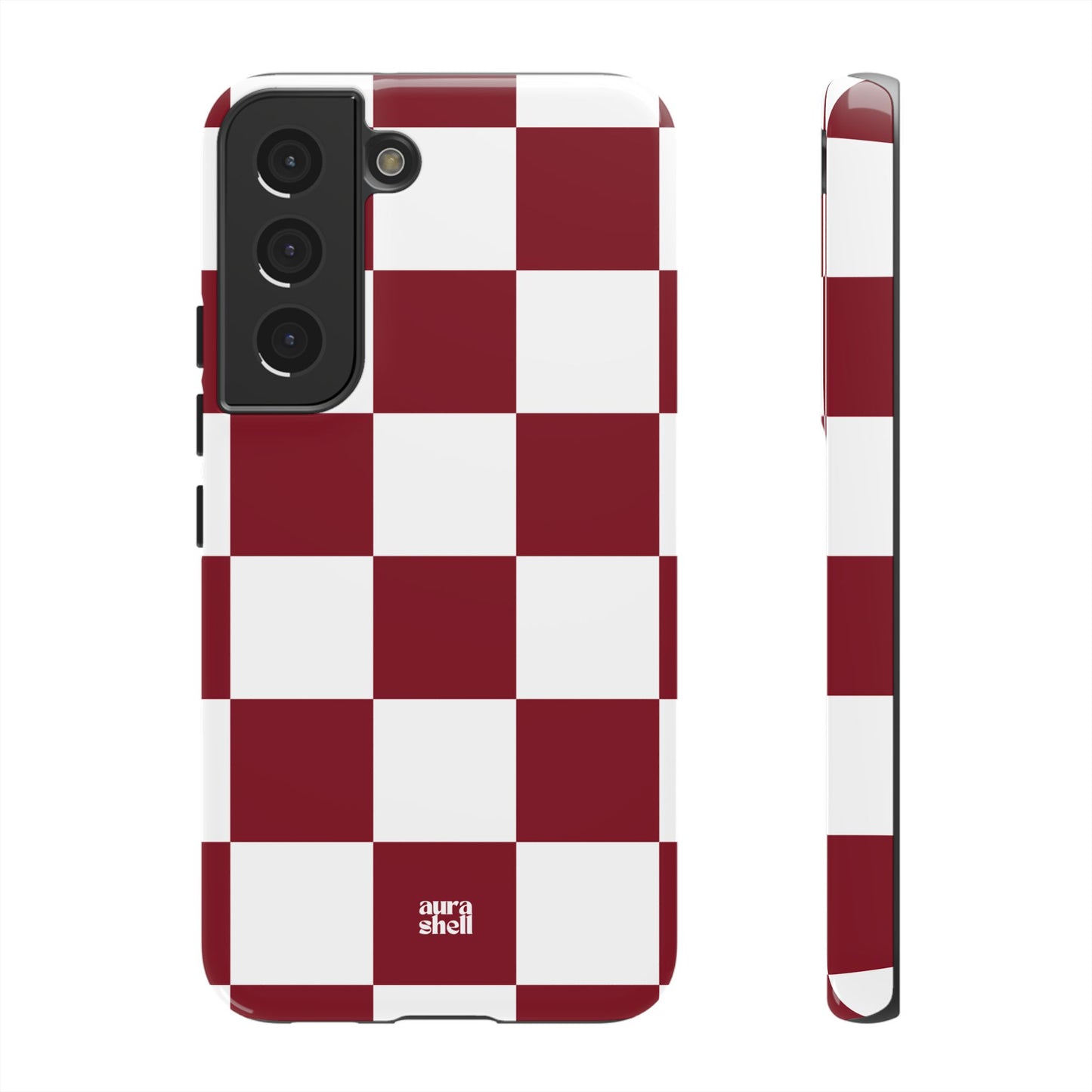 Checkers in Red Wine Samsung Galaxy Case