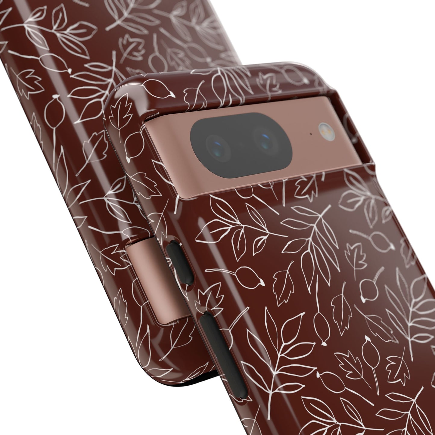 Falling Leaves in Black Coffee Google Pixel Case