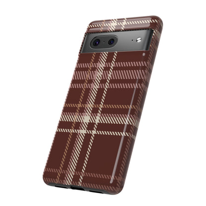 Plaid in Black Coffee Google Pixel Case