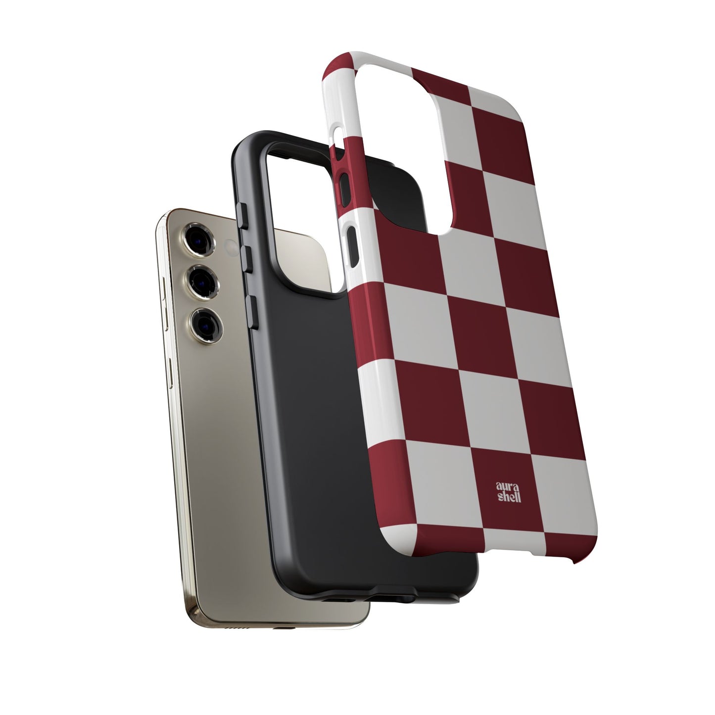 Checkers in Red Wine Samsung Galaxy Case