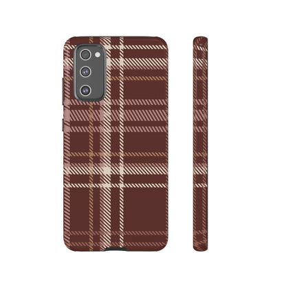 Plaid in Black Coffee Samsung Galaxy Case