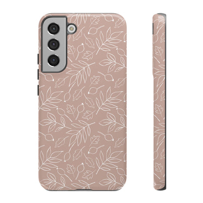 Falling Leaves in Vanilla Iced Latte Samsung Galaxy Case