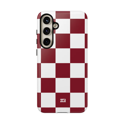 Checkers in Red Wine Samsung Galaxy Case