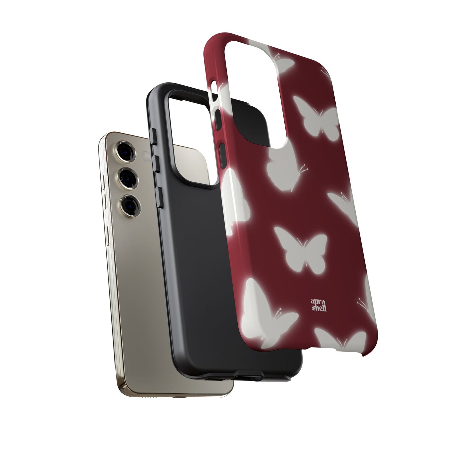 Butterflies in Red Wine Samsung Galaxy Case