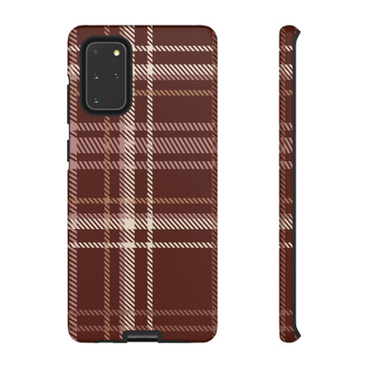 Plaid in Black Coffee Samsung Galaxy Case