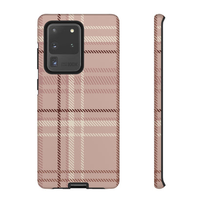 Plaid in Vanilla Iced Latte Samsung Galaxy Case