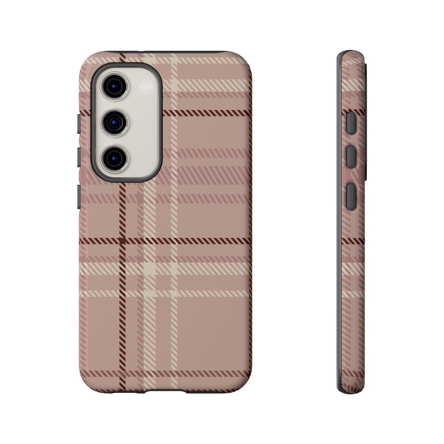 Plaid in Vanilla Iced Latte Samsung Galaxy Case