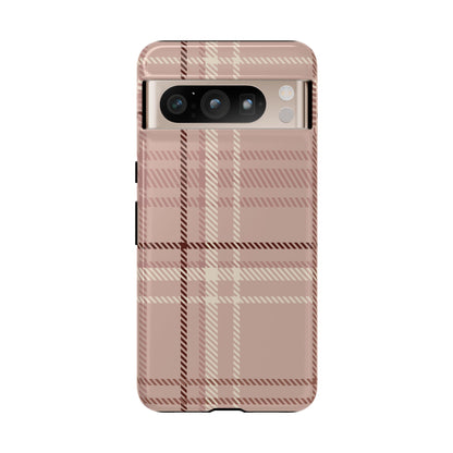 Plaid in Vanilla Iced Latte Google Pixel Case