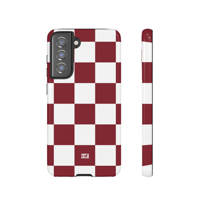 Checkers in Red Wine Samsung Galaxy Case