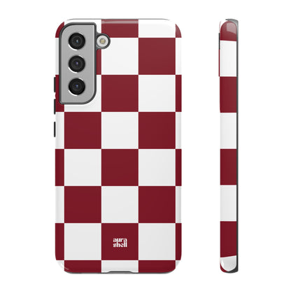 Checkers in Red Wine Samsung Galaxy Case