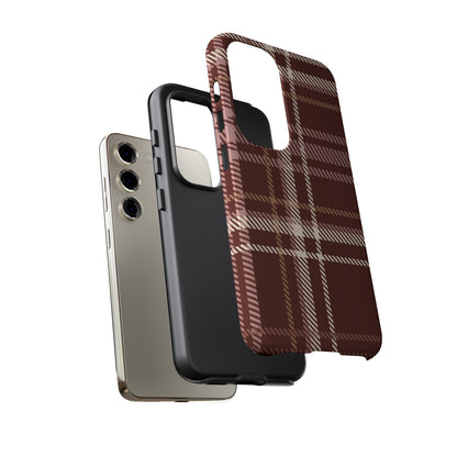 Plaid in Black Coffee Samsung Galaxy Case