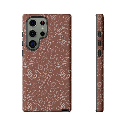 Falling Leaves in Hazelnut Mocha Samsung Galaxy Case