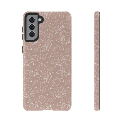 Falling Leaves in Vanilla Iced Latte Samsung Galaxy Case