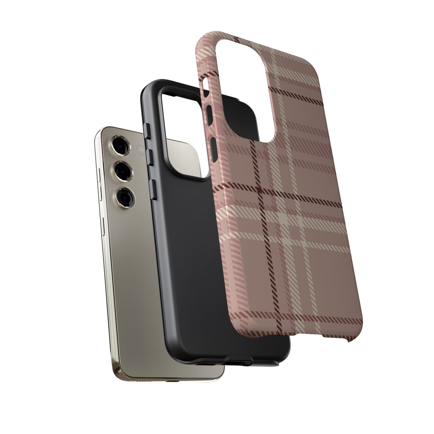 Plaid in Vanilla Iced Latte Samsung Galaxy Case