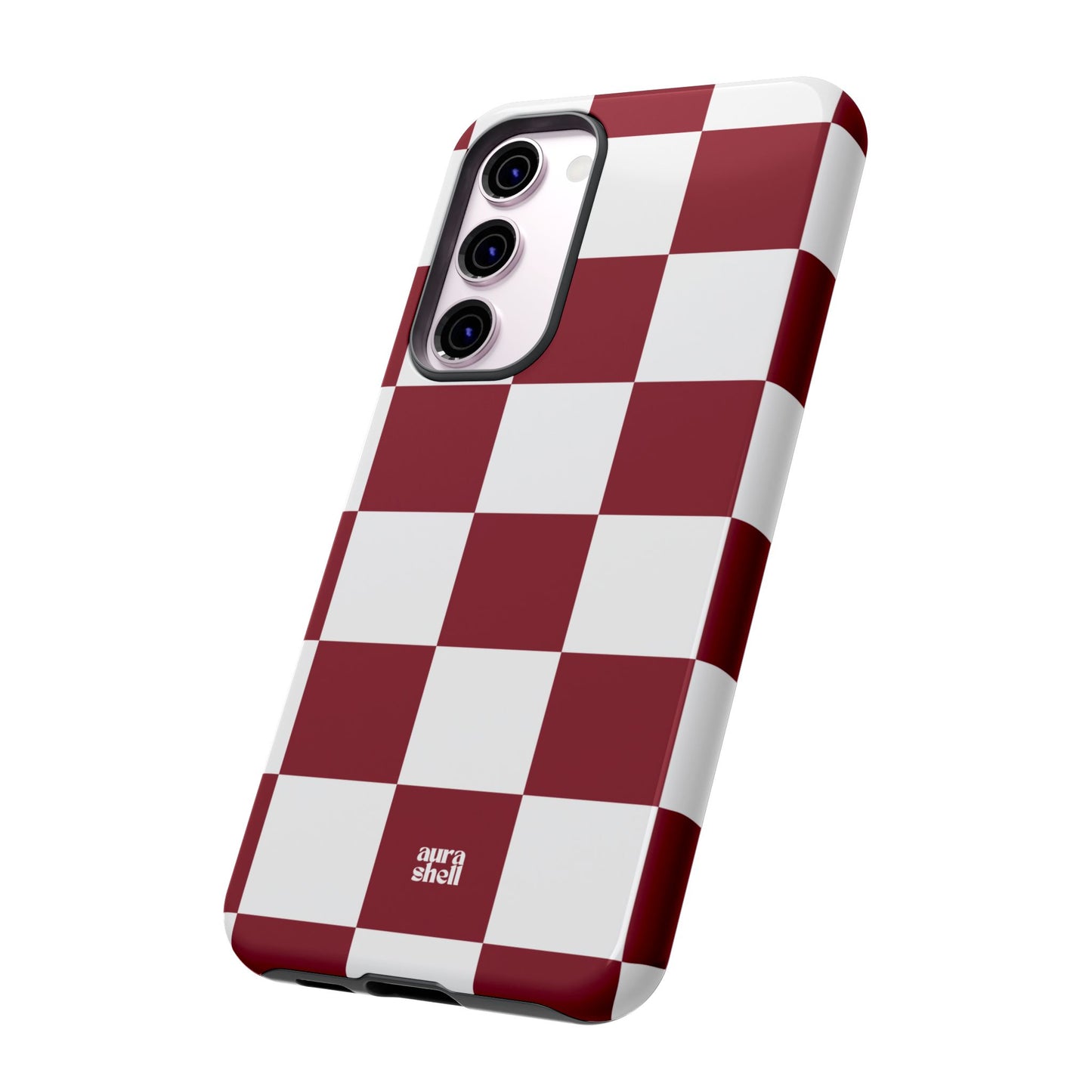 Checkers in Red Wine Samsung Galaxy Case