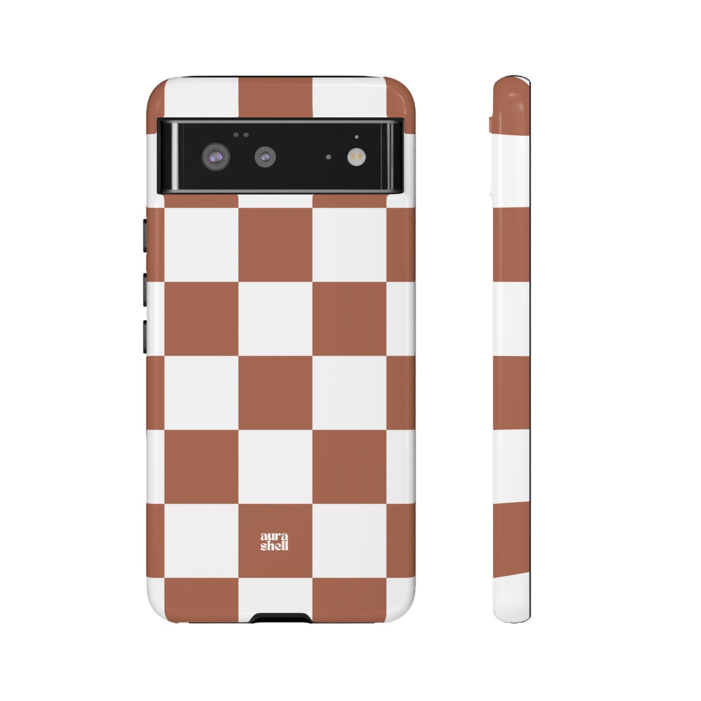 Checkers in Terracotta Google Pixel Case