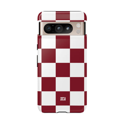 Checkers in Red Wine Google Pixel Case