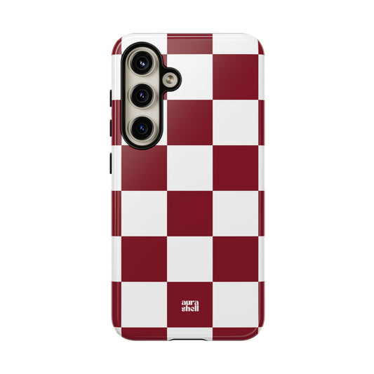 Checkers in Red Wine Samsung Galaxy Case