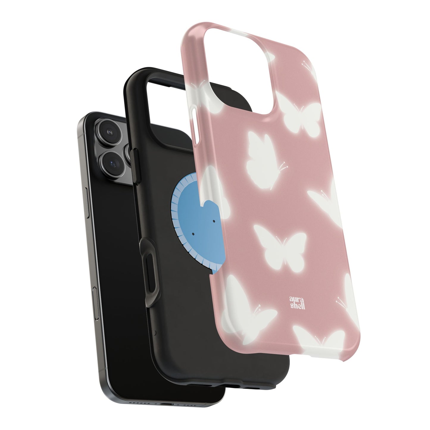 Shop Aura Shell Dual Layer Protective Cute Glossy Finish iPhone Case