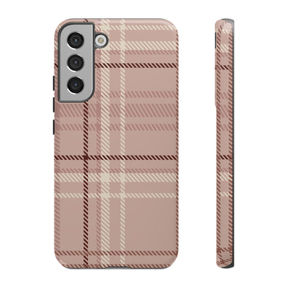 Plaid in Vanilla Iced Latte Samsung Galaxy Case