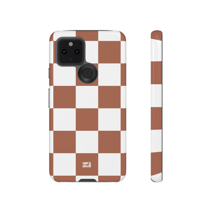 Checkers in Terracotta Google Pixel Case