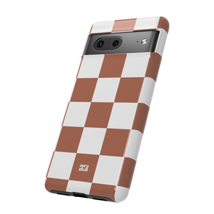 Checkers in Terracotta Google Pixel Case