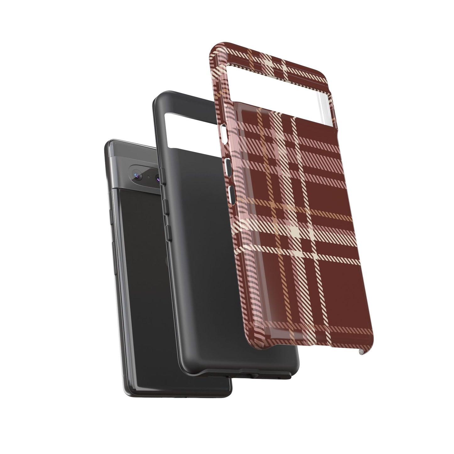 Plaid in Black Coffee Google Pixel Case