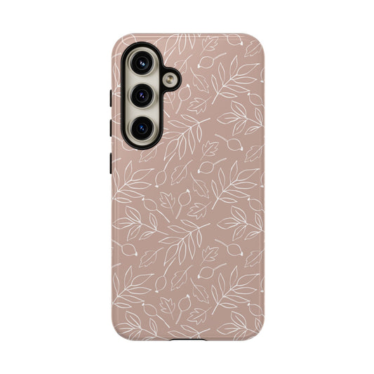 Falling Leaves in Vanilla Iced Latte Samsung Galaxy Case