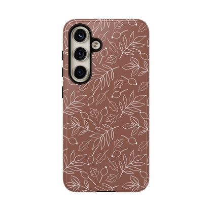 Falling Leaves in Hazelnut Mocha Samsung Galaxy Case