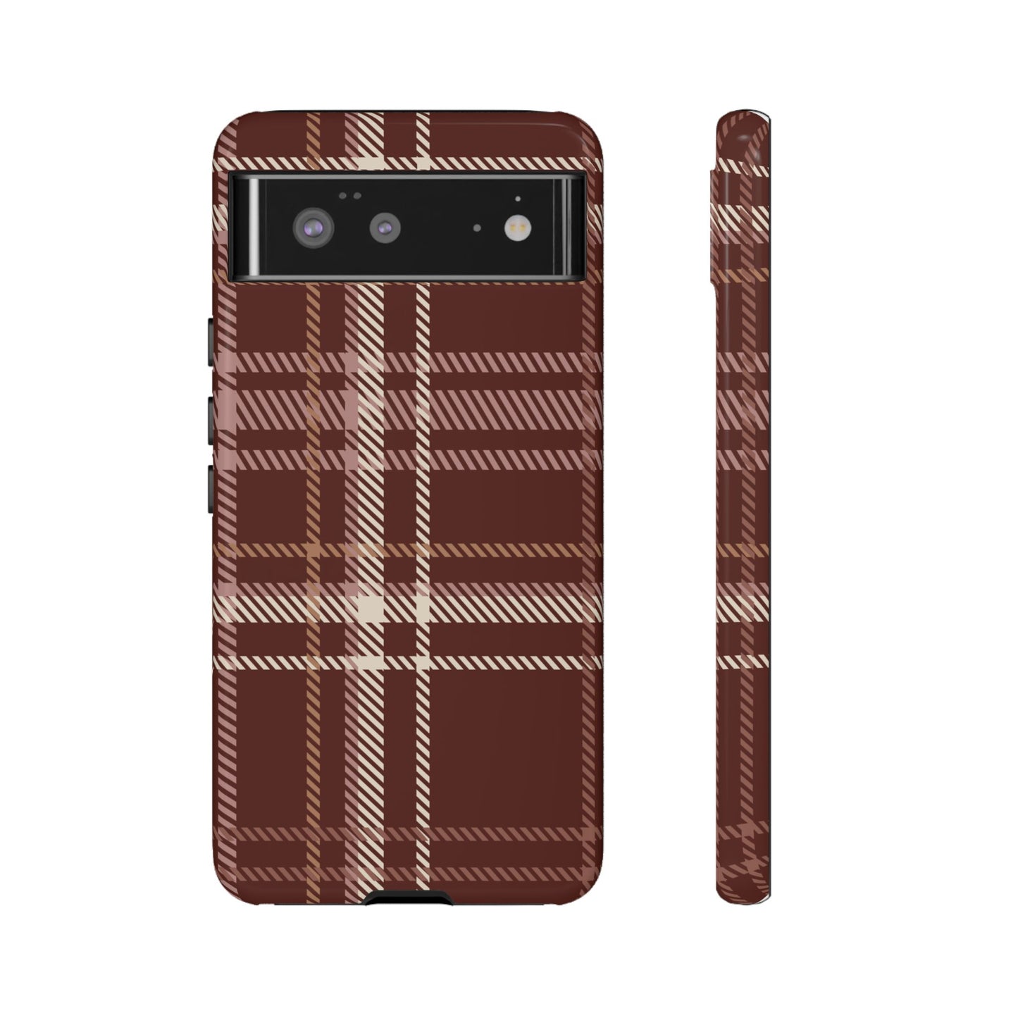 Plaid in Black Coffee Google Pixel Case