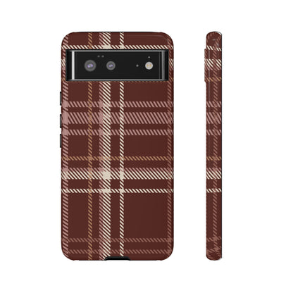 Plaid in Black Coffee Google Pixel Case