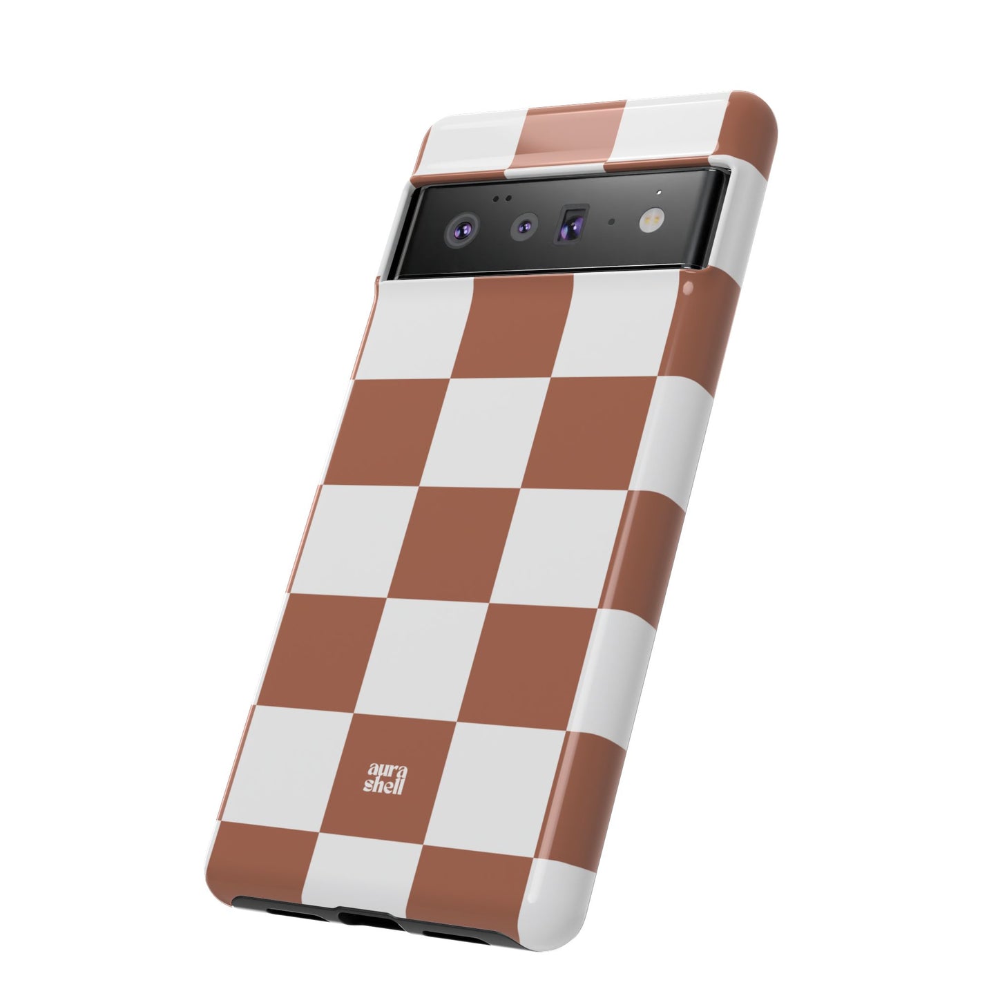 Checkers in Terracotta Google Pixel Case