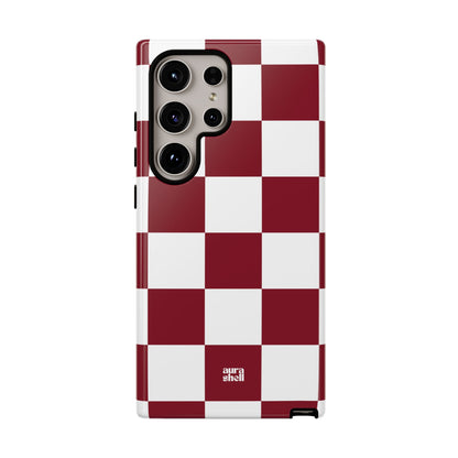 Checkers in Red Wine Samsung Galaxy Case