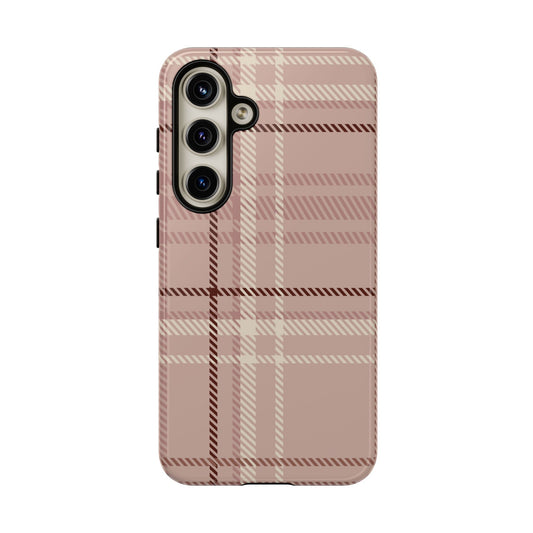 Plaid in Vanilla Iced Latte Samsung Galaxy Case